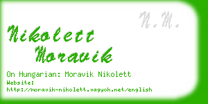 nikolett moravik business card